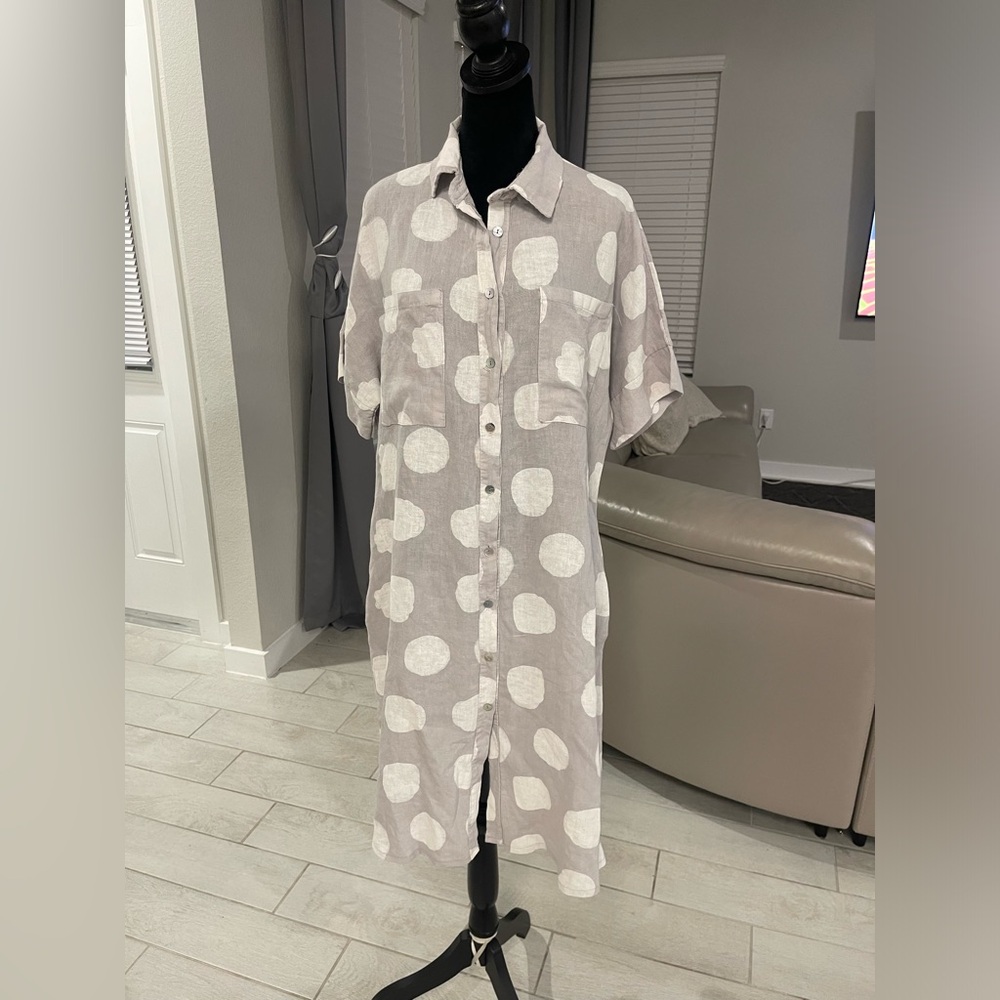 Marisima 100% Linen tunic Dress OS